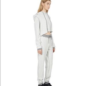 Danielle Guizio DG sweat pants grey high waisted